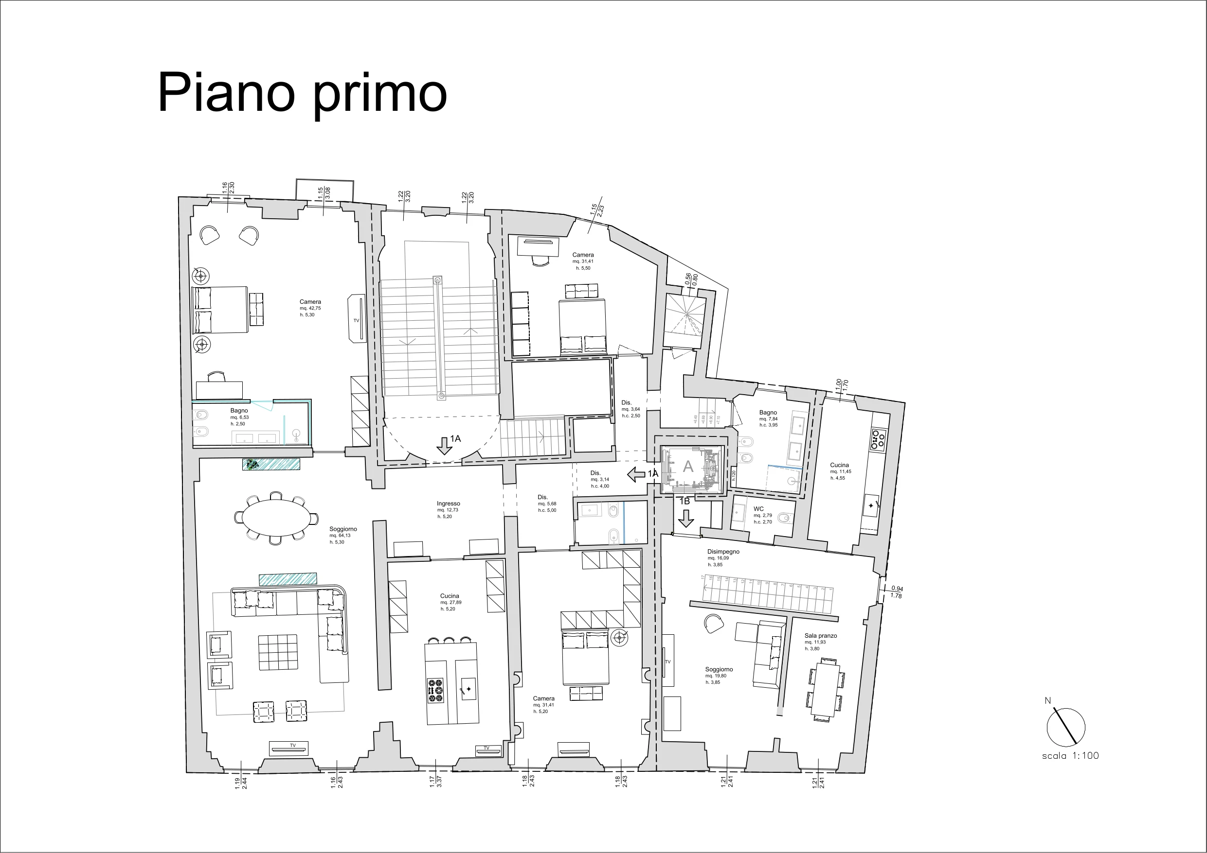 Pianta del piano · Livello piano nobile